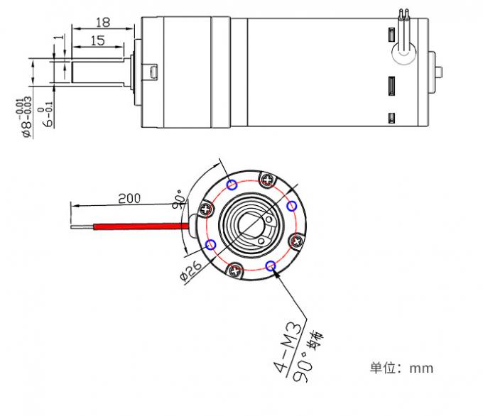 12V/24V PG32-3157 Micro moteur à engrenages planétaires brossés 12