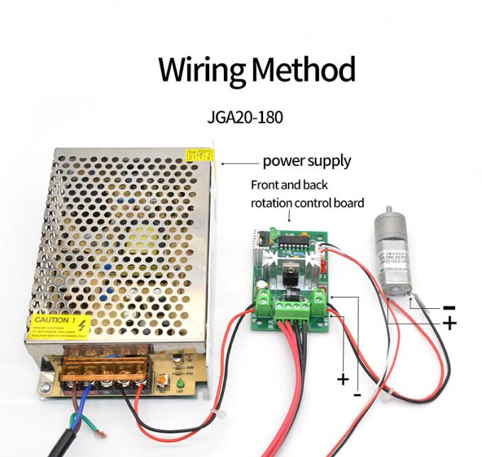 Moteur réducteur à courant continu de 12 V JGA20-180 Moteur réducteur à courant continu de 12 V aimant permanent basse vitesse 4