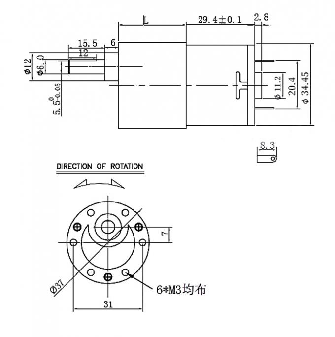 JGB37-3429 12V/24V moteur à courant continu à brosse 12V moteur à engrenages 24v moteur à brosse robot intelligent à courant continu 2