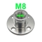 Diamètre intérieur 8MM d'écrou d'accouplement de la bride M8 pour l'axe fileté du moteur